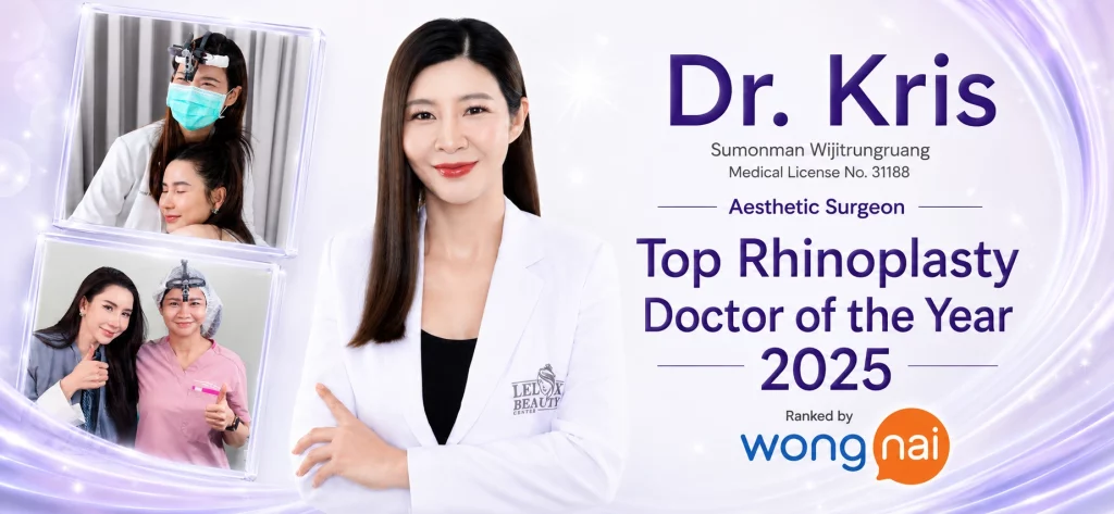 Dr. Kris Recognized by Wongnai Beauty Among Thailand’s Recommended Rhinoplasty Doctors 2025